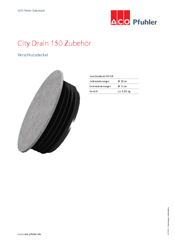 datenblatt-city-drain-nw150-klasse-e-zubehoer-verschlussdeckel-ACO-pfuhler.pdf